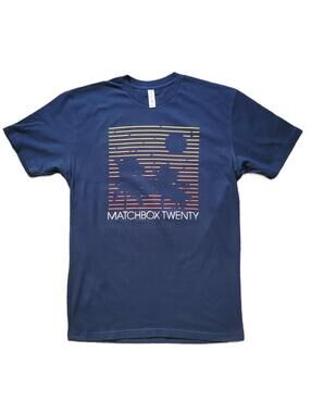Matchbox Twenty Graphic T-Shirt Men's Medium Navy Blue by Next Level Apparel